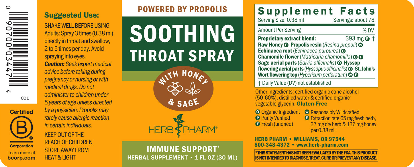 Soothing Throat Spray: Honey Sage