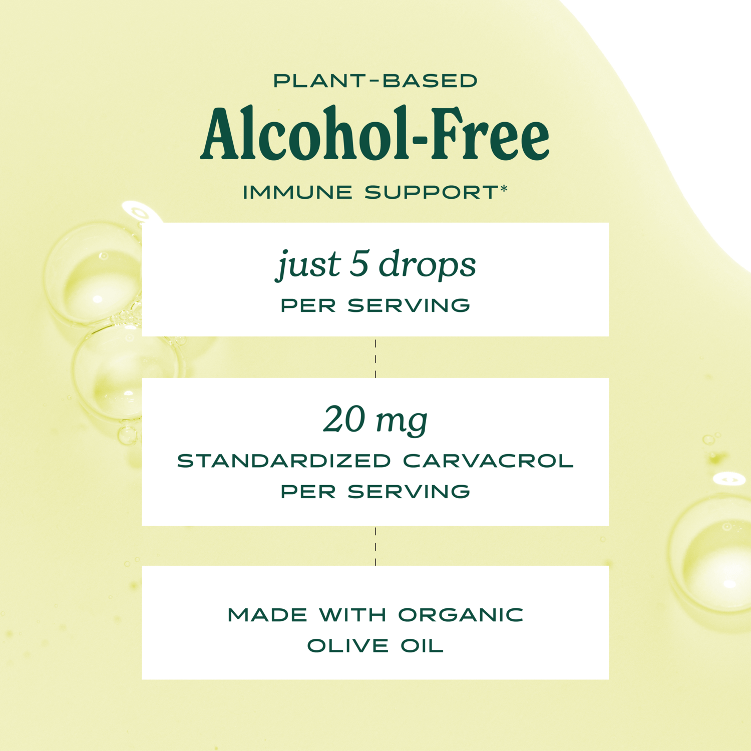Alcohol-free alternative for immune support