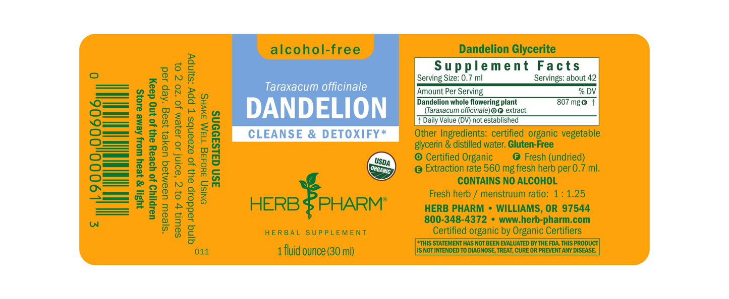 Dandelion, Alcohol-Free