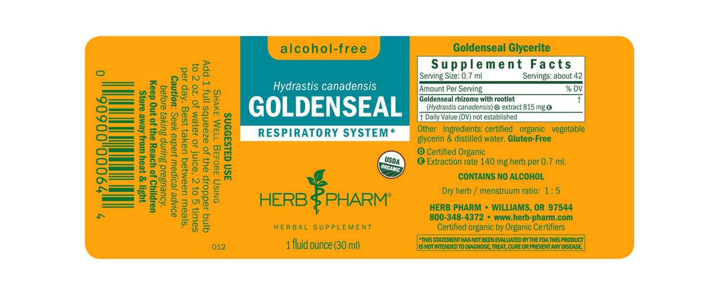 Goldenseal, Alcohol-Free