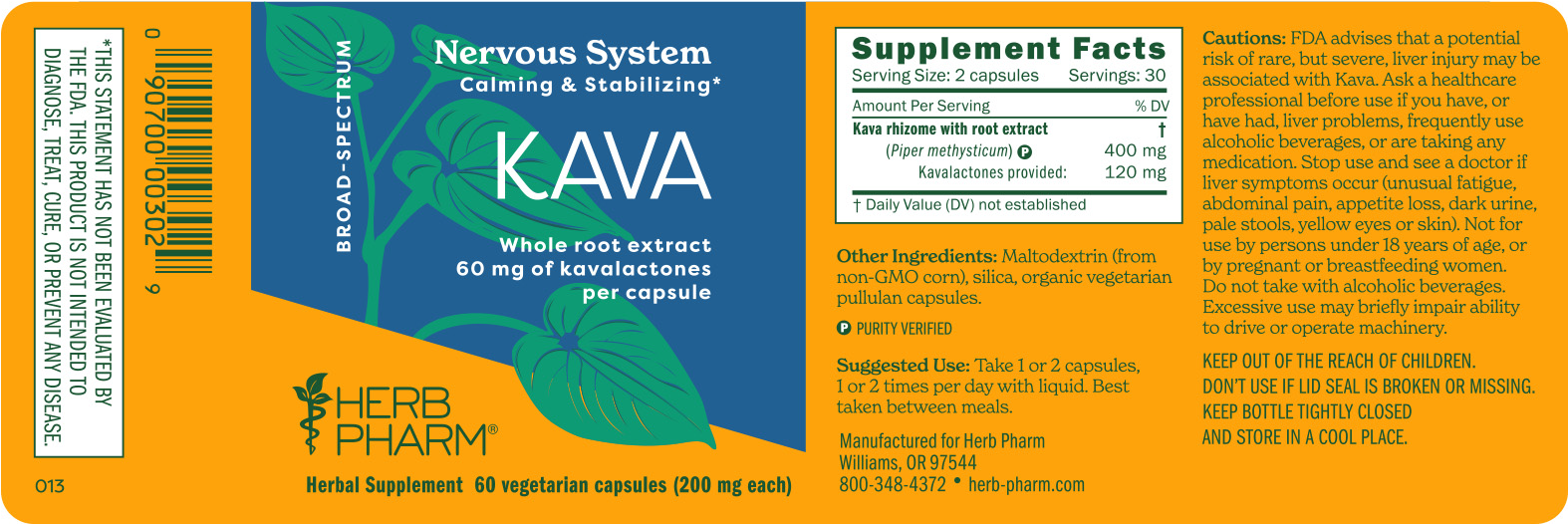 Kava Capsules Herb Pharm