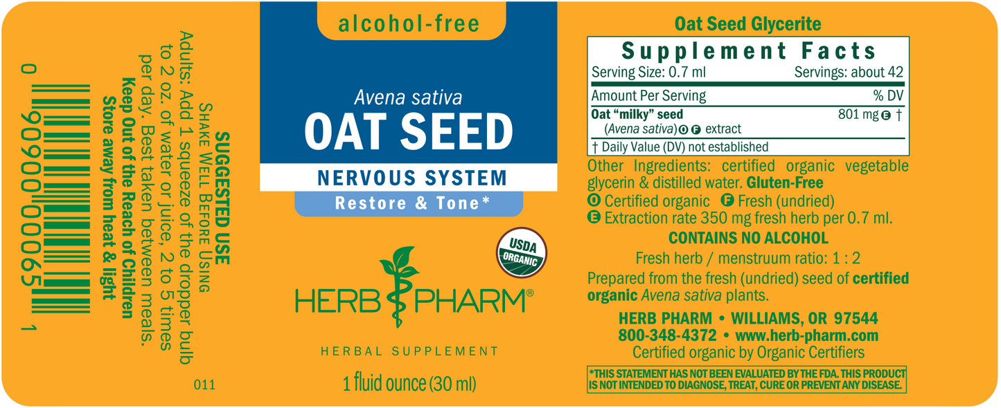 Oat Seed, Alcohol-Free