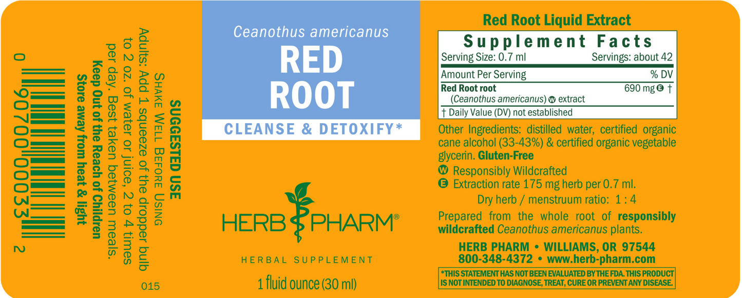Red Root Supplement Red Root Liquid Herbal Extract | Herb Pharm