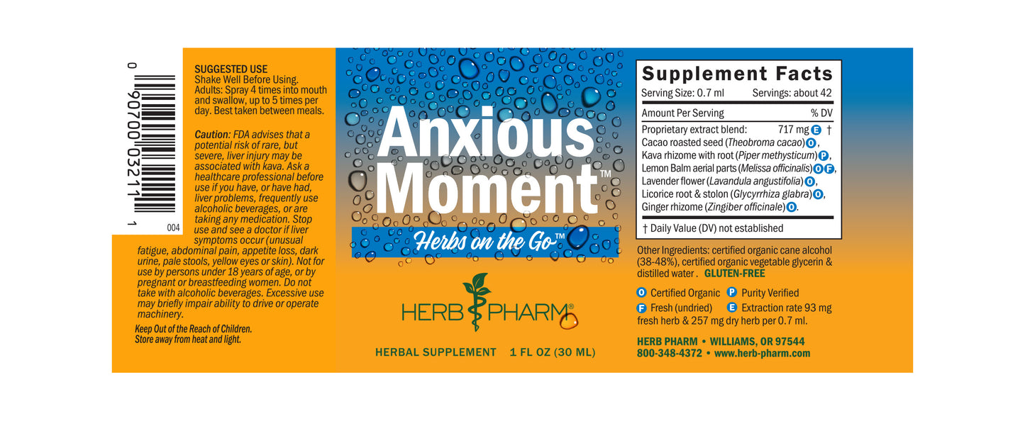 Herbs on the Go: Anxious Moment™