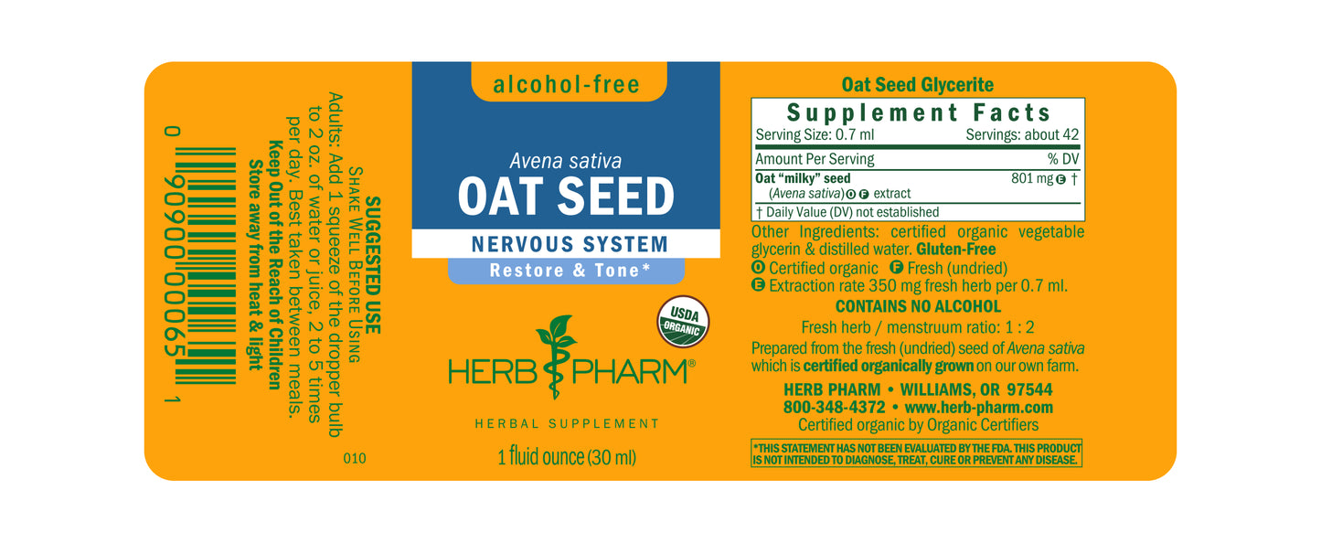 Oat Seed, Alcohol-Free