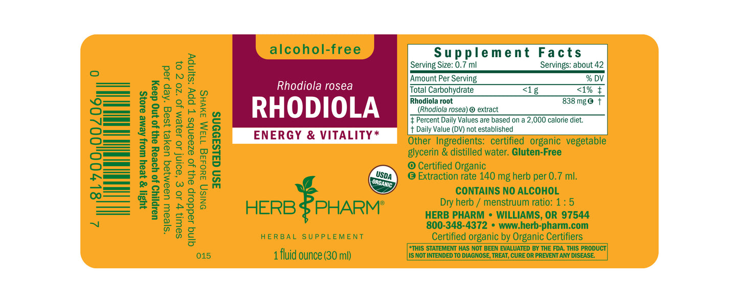 Rhodiola, Alcohol-Free