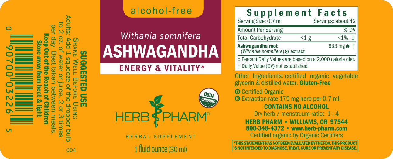 Ashwagandha, Alcohol-Free