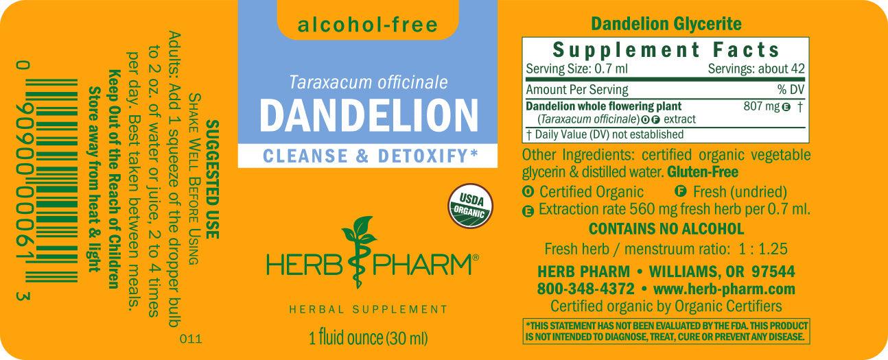 Dandelion, Alcohol-Free
