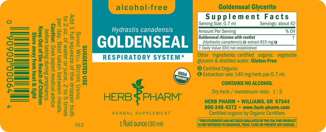 Goldenseal, Alcohol-Free