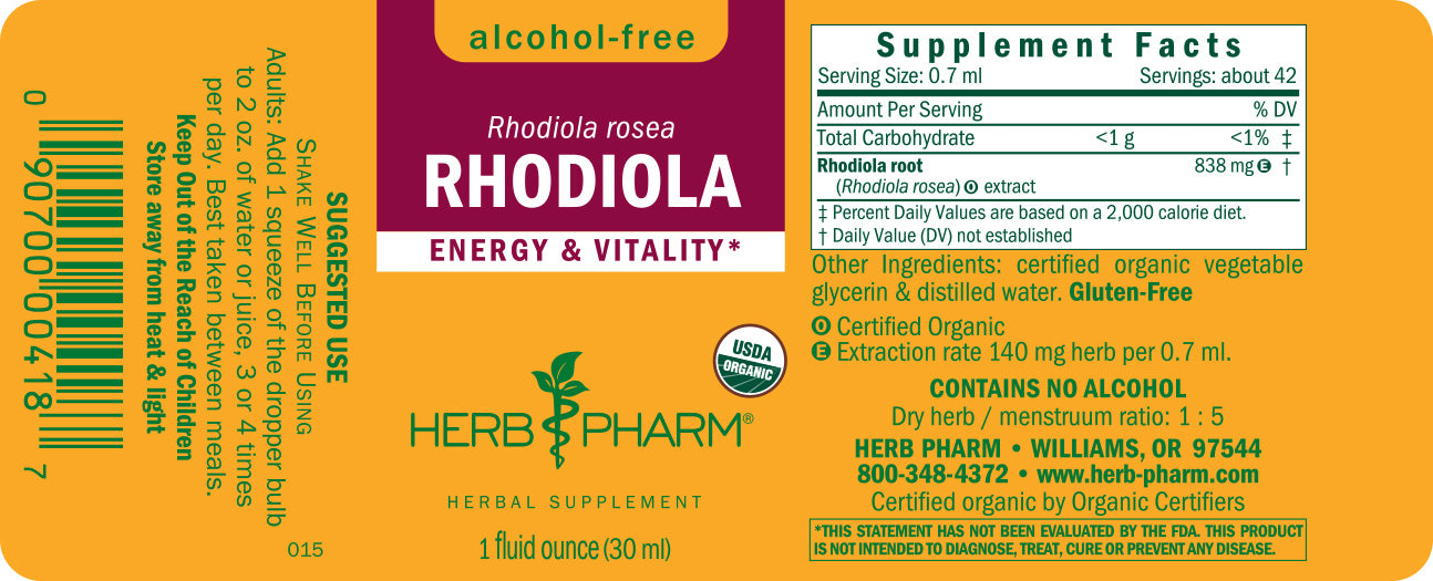 Rhodiola, Alcohol-Free