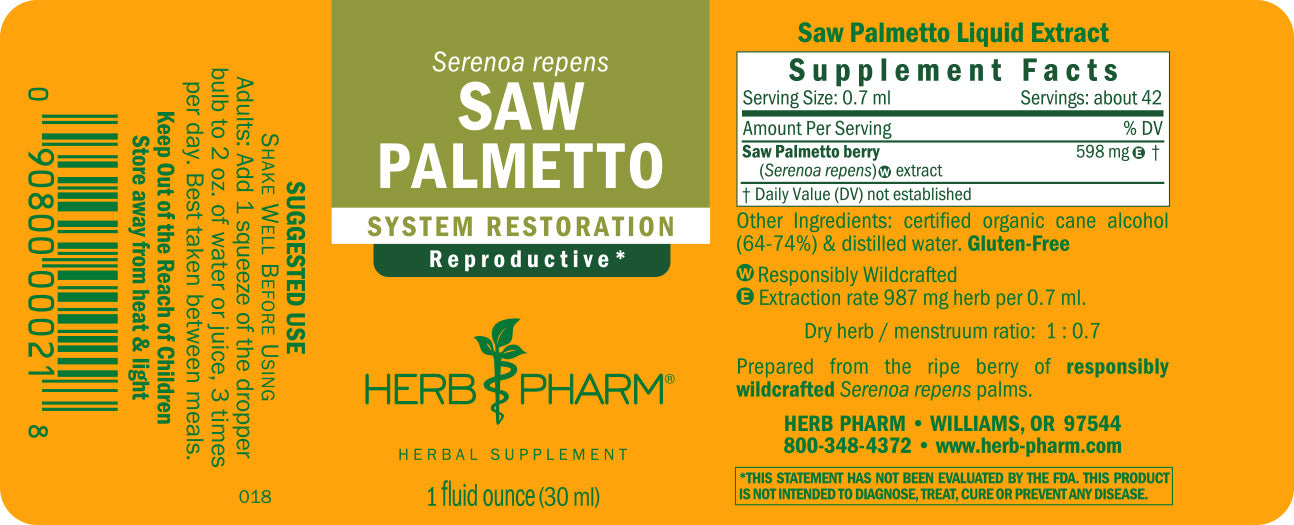 herbicide for saw palmetto Herb Pharm Saw Palmetto Extract (1 fl oz)