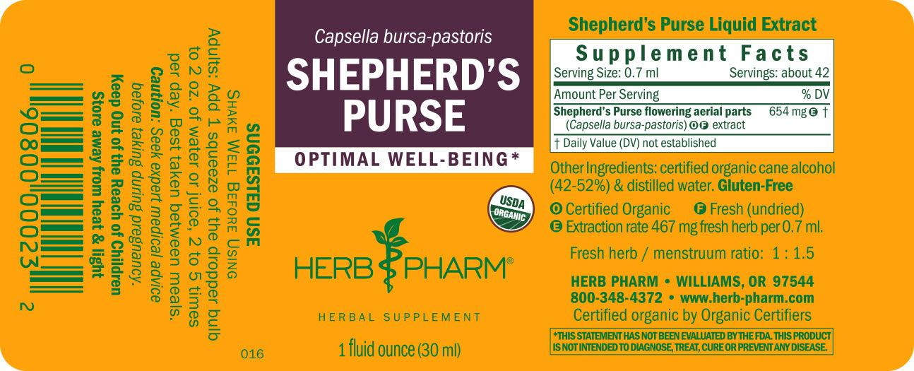 shepherd's purse herbicide Herb Pharm Shepherd's Purse 4 OZ