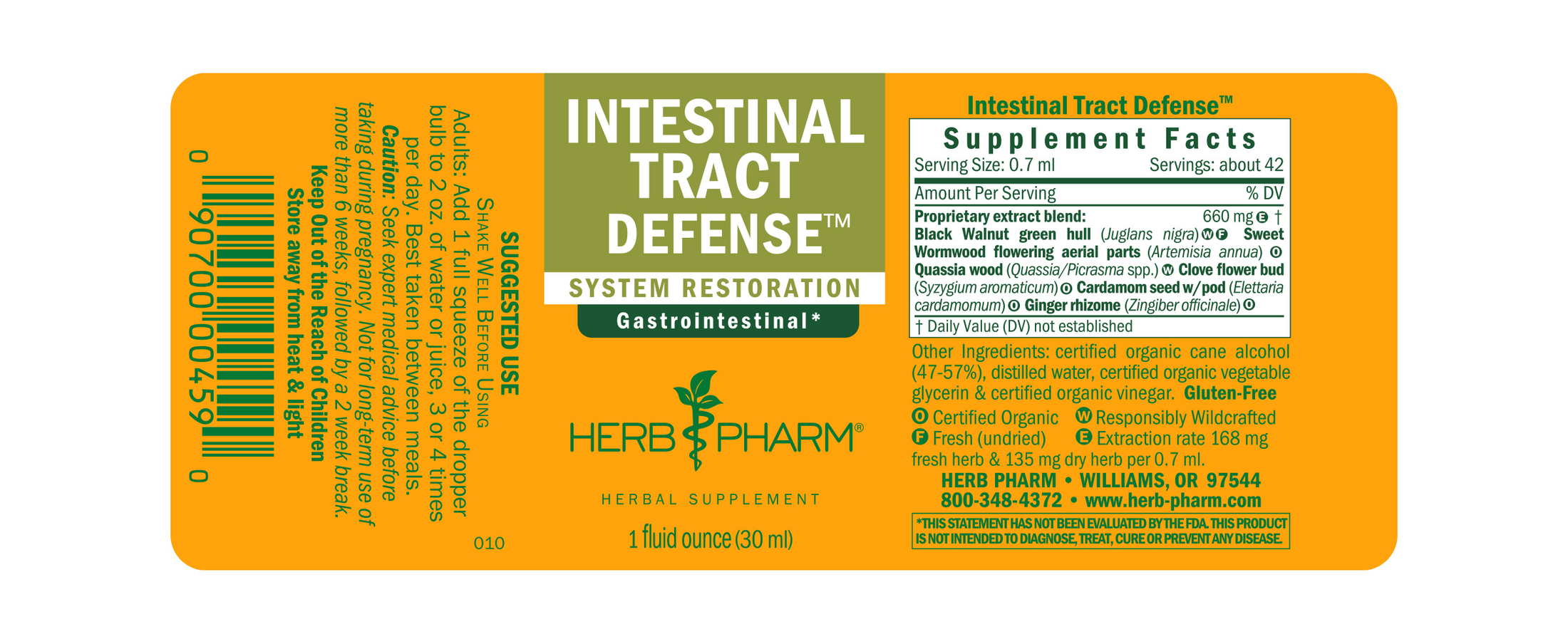 Intestinal Tract Defense™ Liquid Herbal Extract | Herb Pharm
