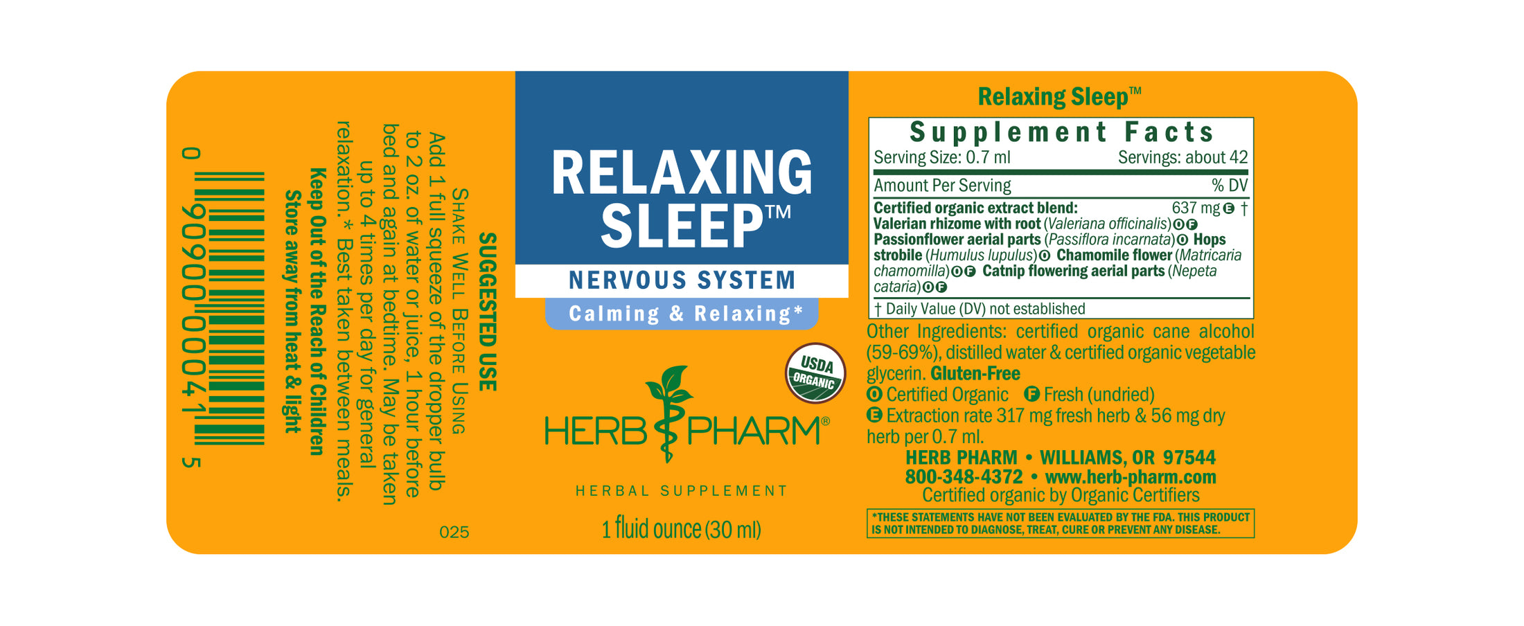 Relaxing Sleep™ Liquid Herbal Extract | Herb Pharm